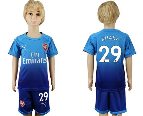 Arsenal #29 Xhaka Away Kid Soccer Club Jersey - Click Image to Close